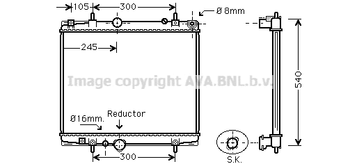 Radiator, engine cooling (PEA2276)