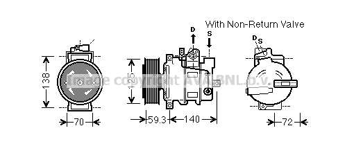 Compressor, air conditioning (AIK330)