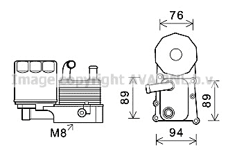 Oil Cooler, engine oil (FD3598H)