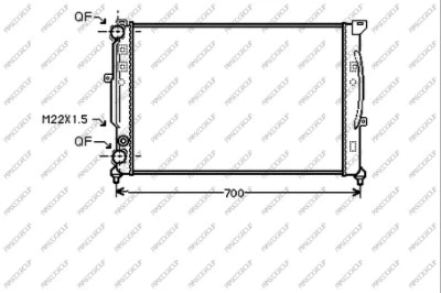 Radiator, engine cooling (AD017R011)