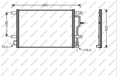Condenser, air conditioning (AD020C003)