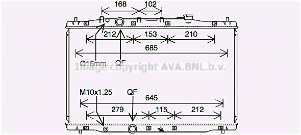 Radiator, engine cooling (HD2314)