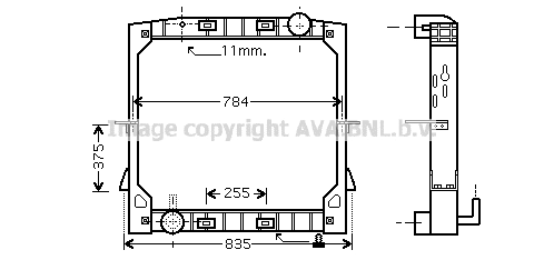 Radiator, engine cooling (IV2085)