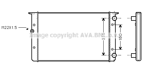Radiator, engine cooling (VNA2105)