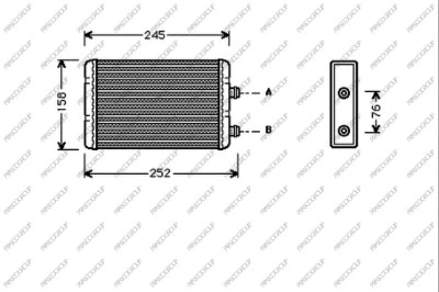 Heat Exchanger, interior heating (FT133H001)