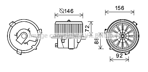 Electric Motor, interior blower (FT8436)