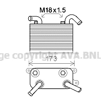 Oil Cooler, automatic transmission (VN3310)