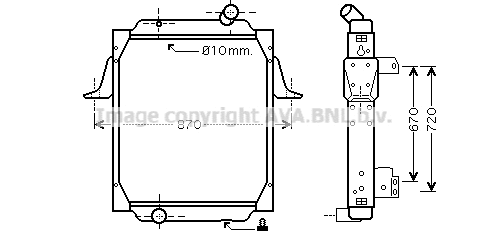 Radiator, engine cooling (RE2062)