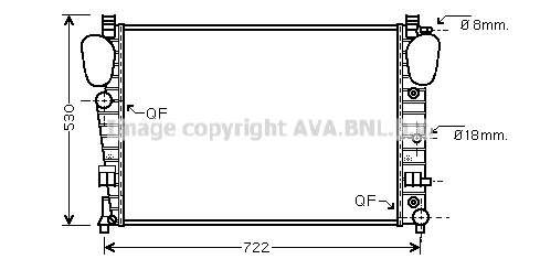 Radiator, engine cooling (MSA2309)