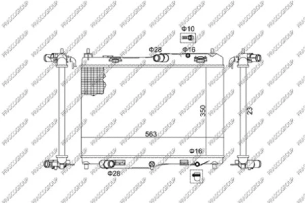 Radiator, engine cooling (FD342R001)