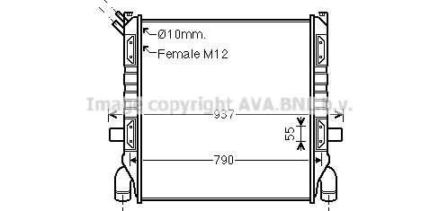 Radiator, engine cooling (SC2001)