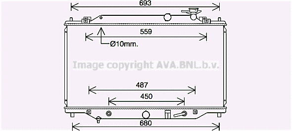 Radiator, engine cooling (MZ2292)