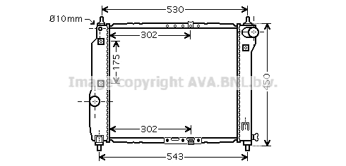 Radiator, engine cooling (DWA2066)