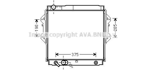 Radiator, engine cooling (TO2561)