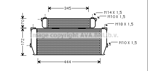 Oil Cooler, engine oil (DZ3009)