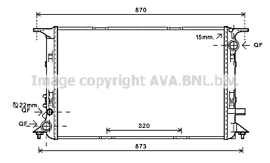 Radiator, engine cooling (AI2328)