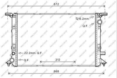 Radiator, engine cooling (AD038R007)
