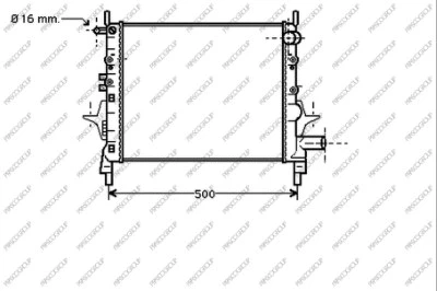 Radiator, engine cooling (RN025R004)