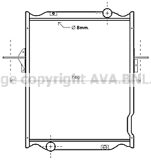 Radiator, engine cooling (RE2106)