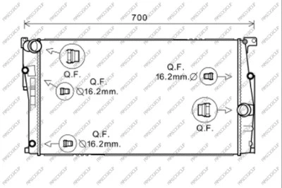 Radiator, engine cooling (BM028R004)