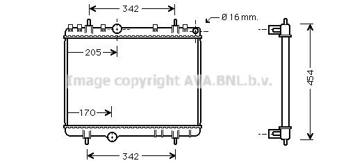 Radiator, engine cooling (PE2265)