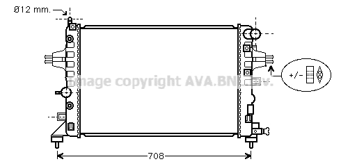 Radiator, engine cooling (OLA2362)
