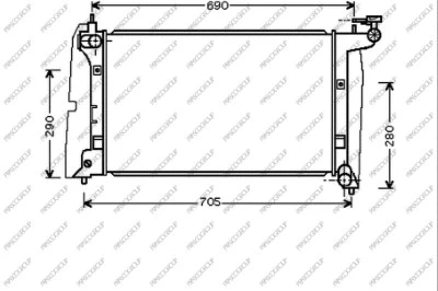 Radiator, engine cooling (TY087R001)