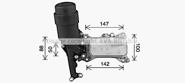Oil Cooler, engine oil (MS3741H)
