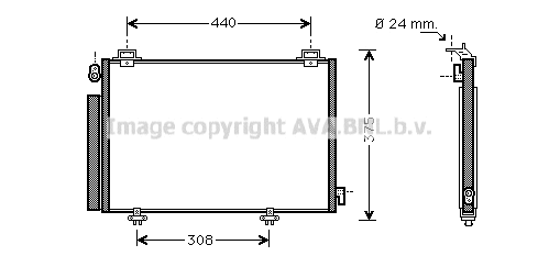 Condenser, air conditioning (TO5382D)