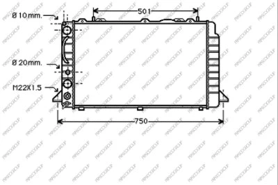 Radiator, engine cooling (AD015R016)