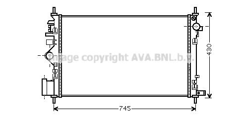 Radiator, engine cooling (OLA2471)