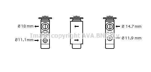 Expansion Valve, air conditioning (FD1380)