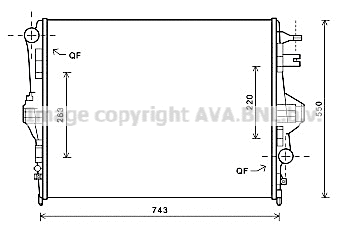 Radiator, engine cooling (VNA2316)