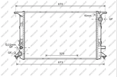 Radiator, engine cooling (AD064R001)