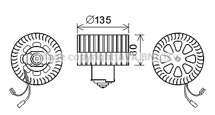 Electric Motor, interior blower (OL8632)