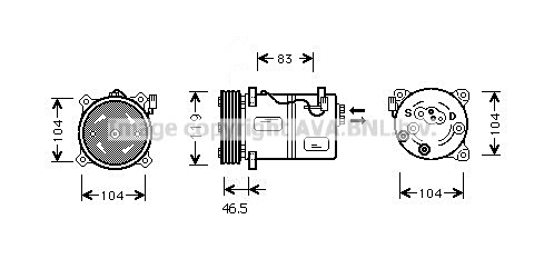 Compressor, air conditioning (VOK095)