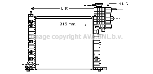 Radiator, engine cooling (MSA2265)