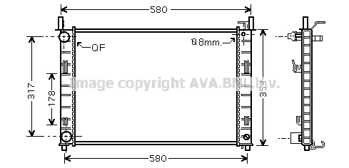 Radiator, engine cooling (FD2326)