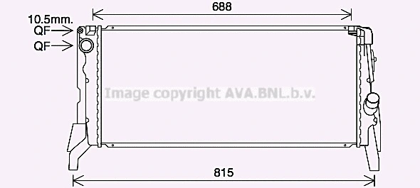 Radiator, engine cooling (BW2587)