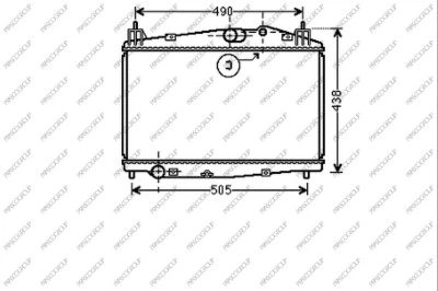 Radiator, engine cooling (MZ309R004)