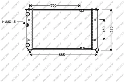 Radiator, engine cooling (ST027R008)