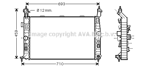 Radiator, engine cooling (OL2345)