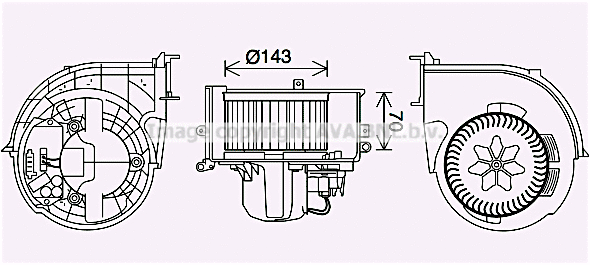Electric Motor, interior blower (BW8574)