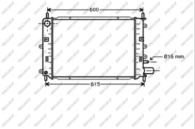 Radiator, engine cooling (FD024R006)