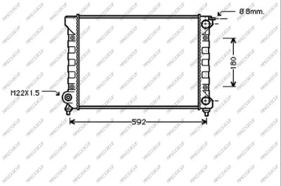 Radiator, engine cooling (ST043R018)