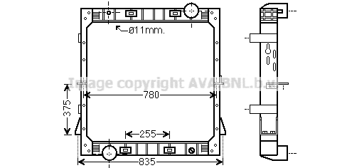 Radiator, engine cooling (IV2098)
