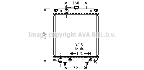Radiator, engine cooling (DU2047)