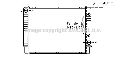 Radiator, engine cooling (VO2147)