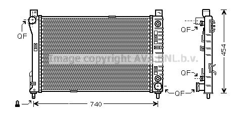 Radiator, engine cooling (MS2286)