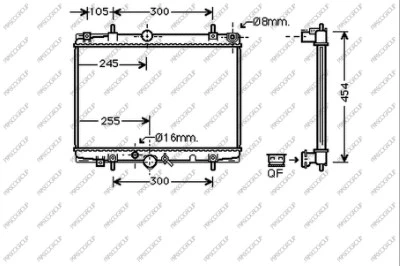 Radiator, engine cooling (CI520R005)